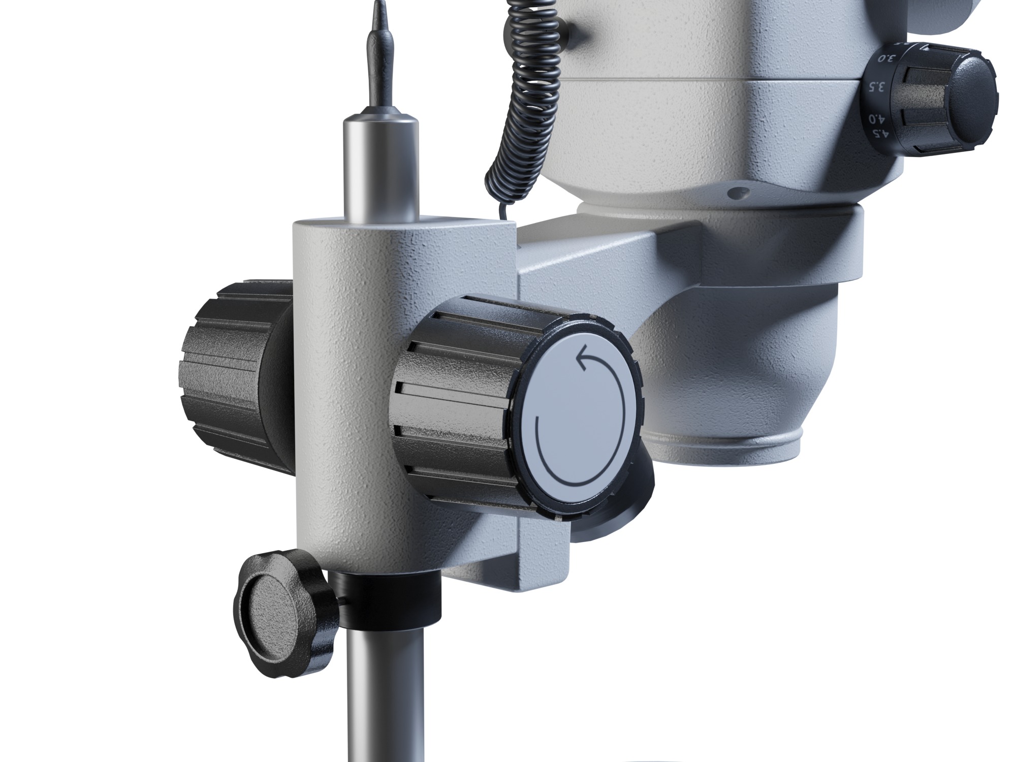 Microscope Low-poly 3D model_3