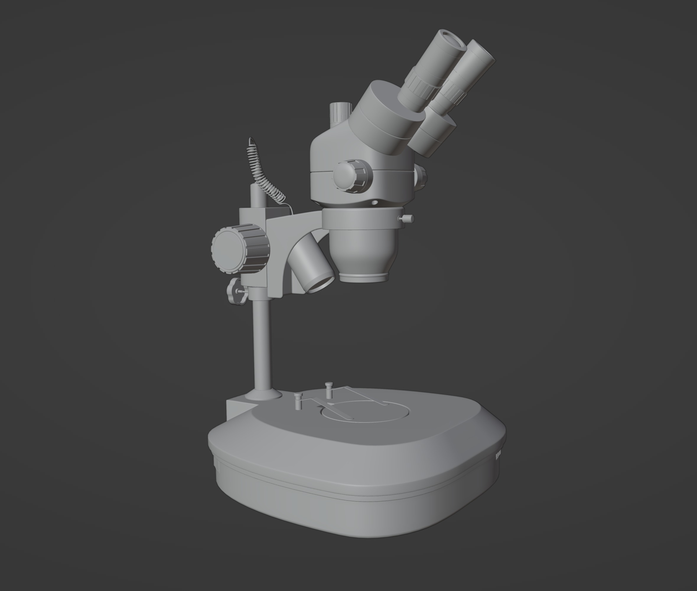 Microscope Low-poly 3D model_10