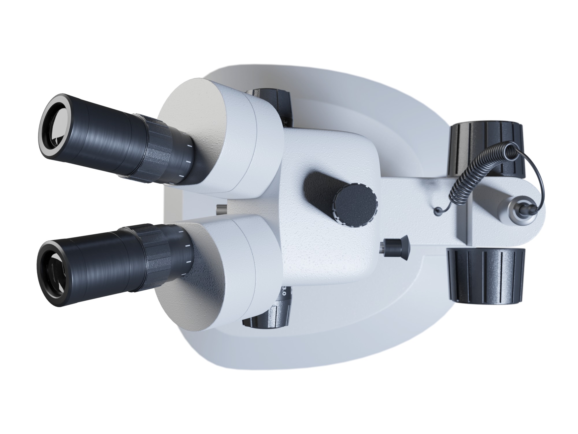 Microscope Low-poly 3D model_8