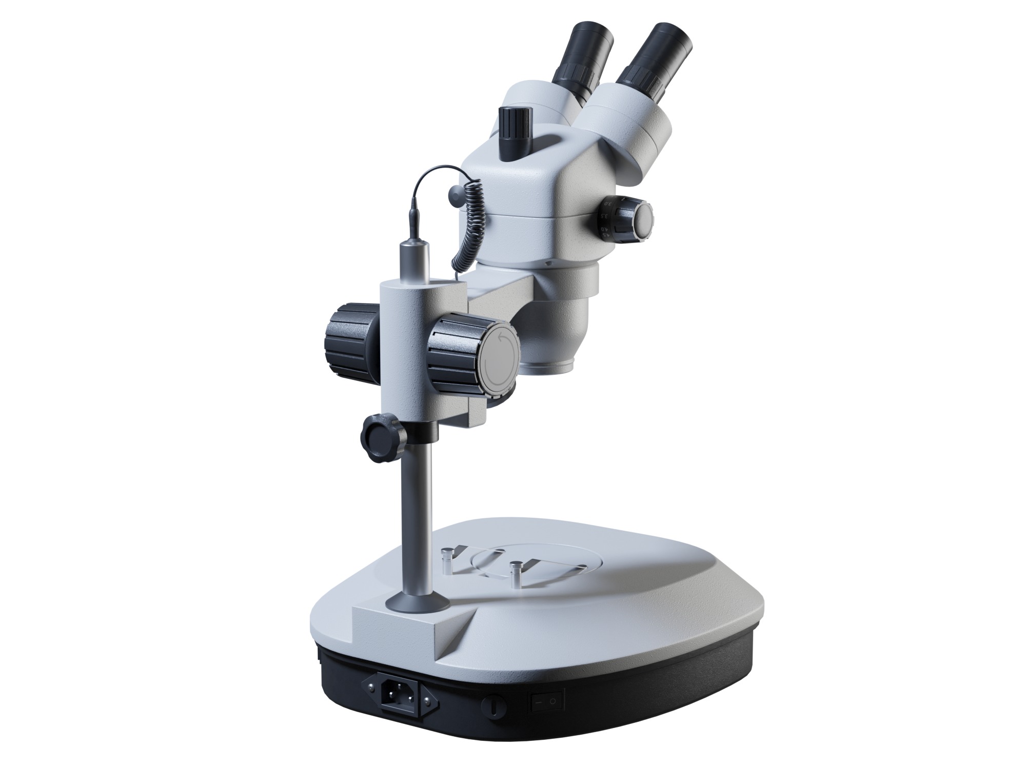 Microscope Low-poly 3D model_5