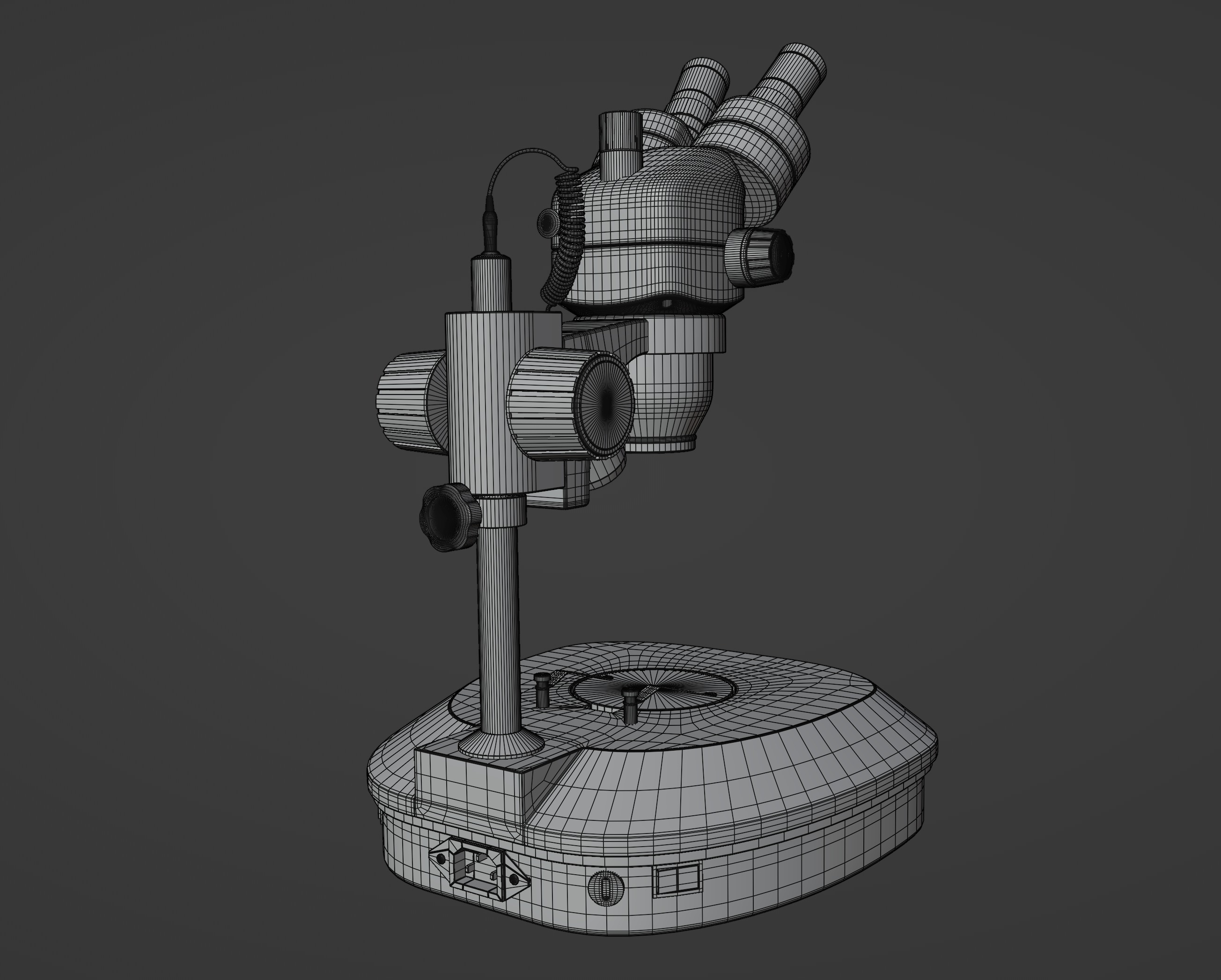 Microscope Low-poly 3D model_14