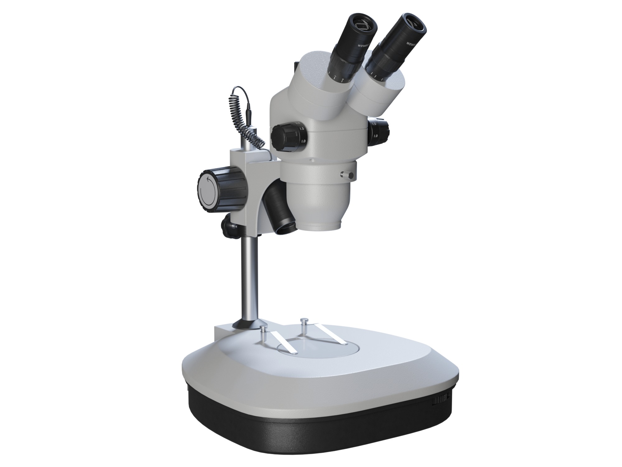 Microscope Low-poly 3D model_2