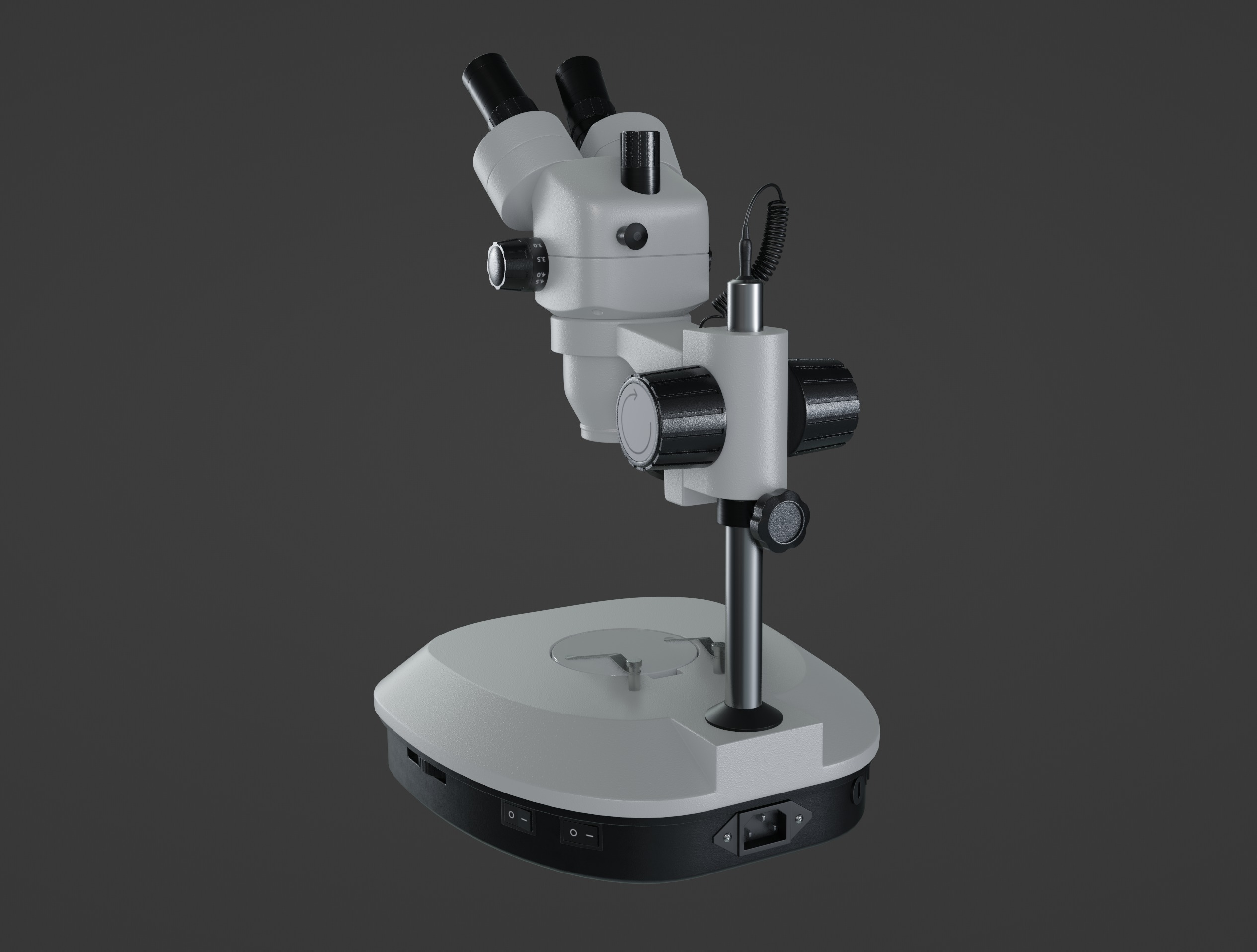 Microscope Low-poly 3D model_19