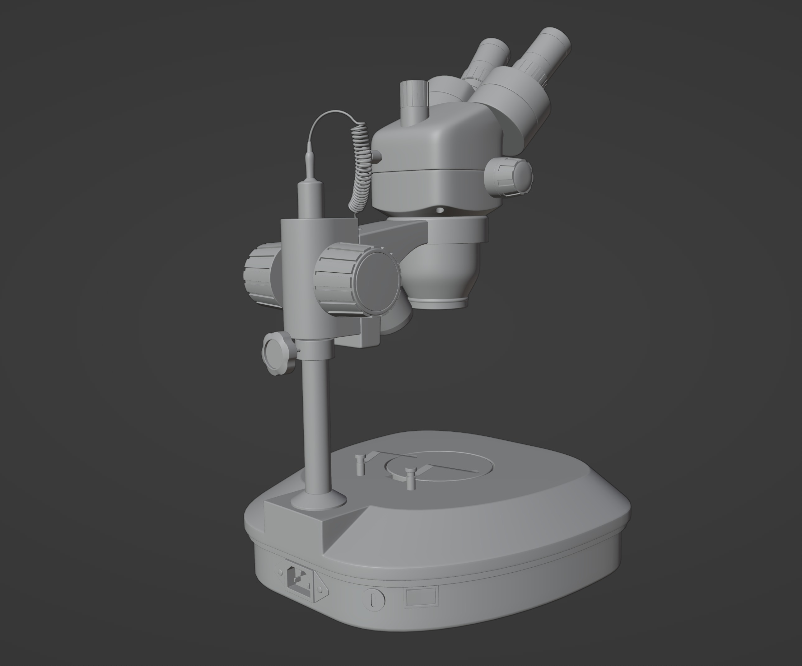 Microscope Low-poly 3D model_9