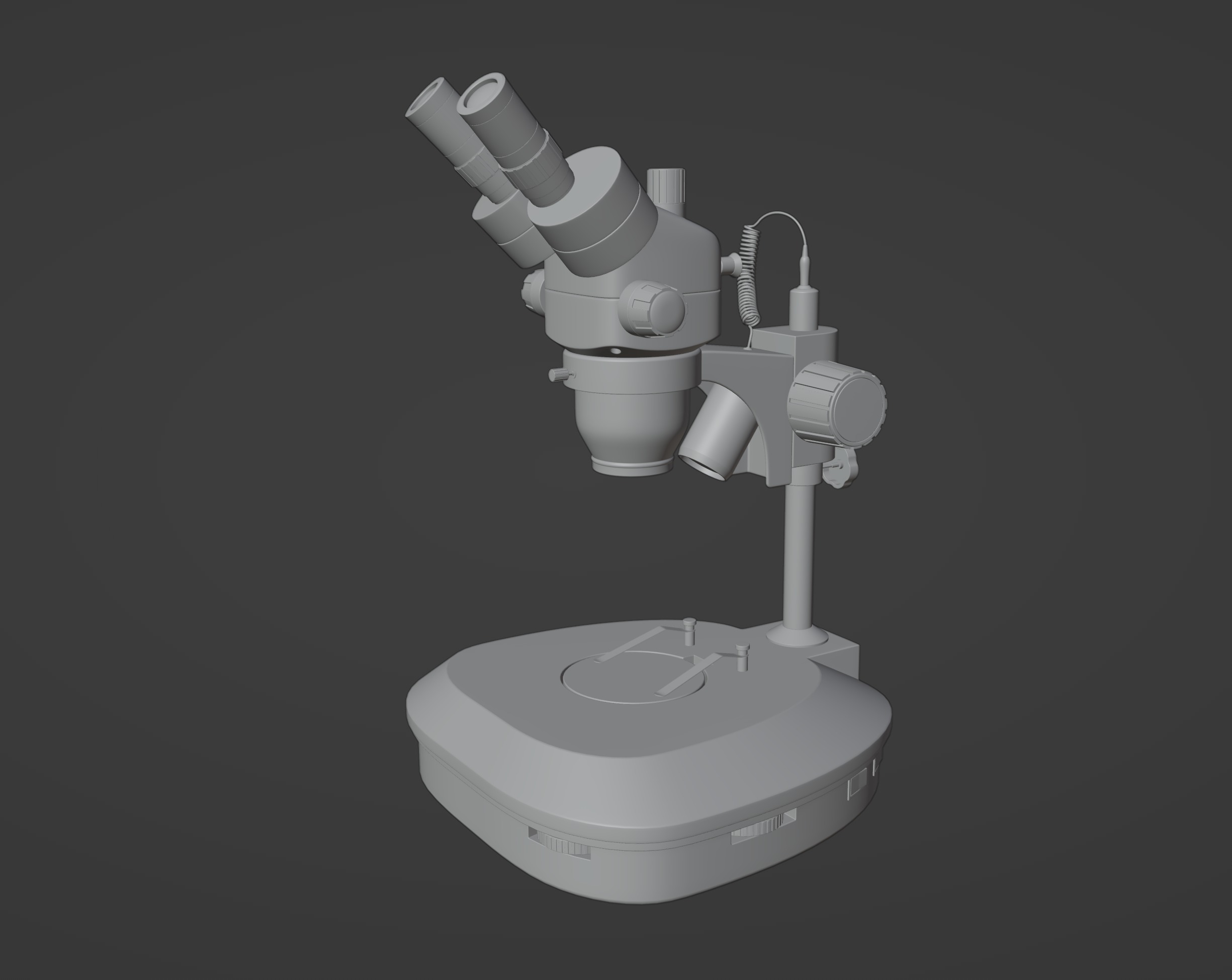 Microscope Low-poly 3D model_11