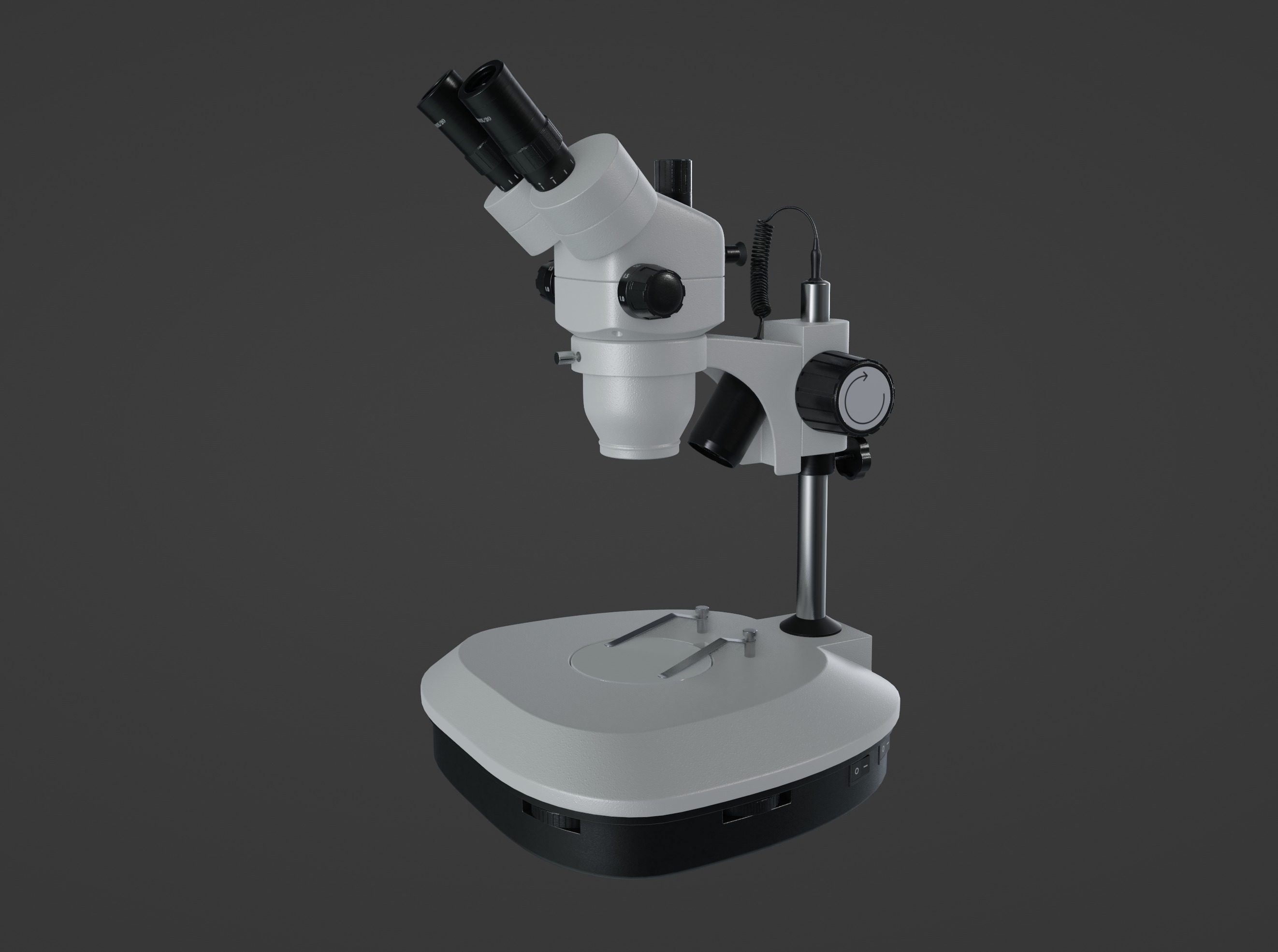 Microscope Low-poly 3D model_18