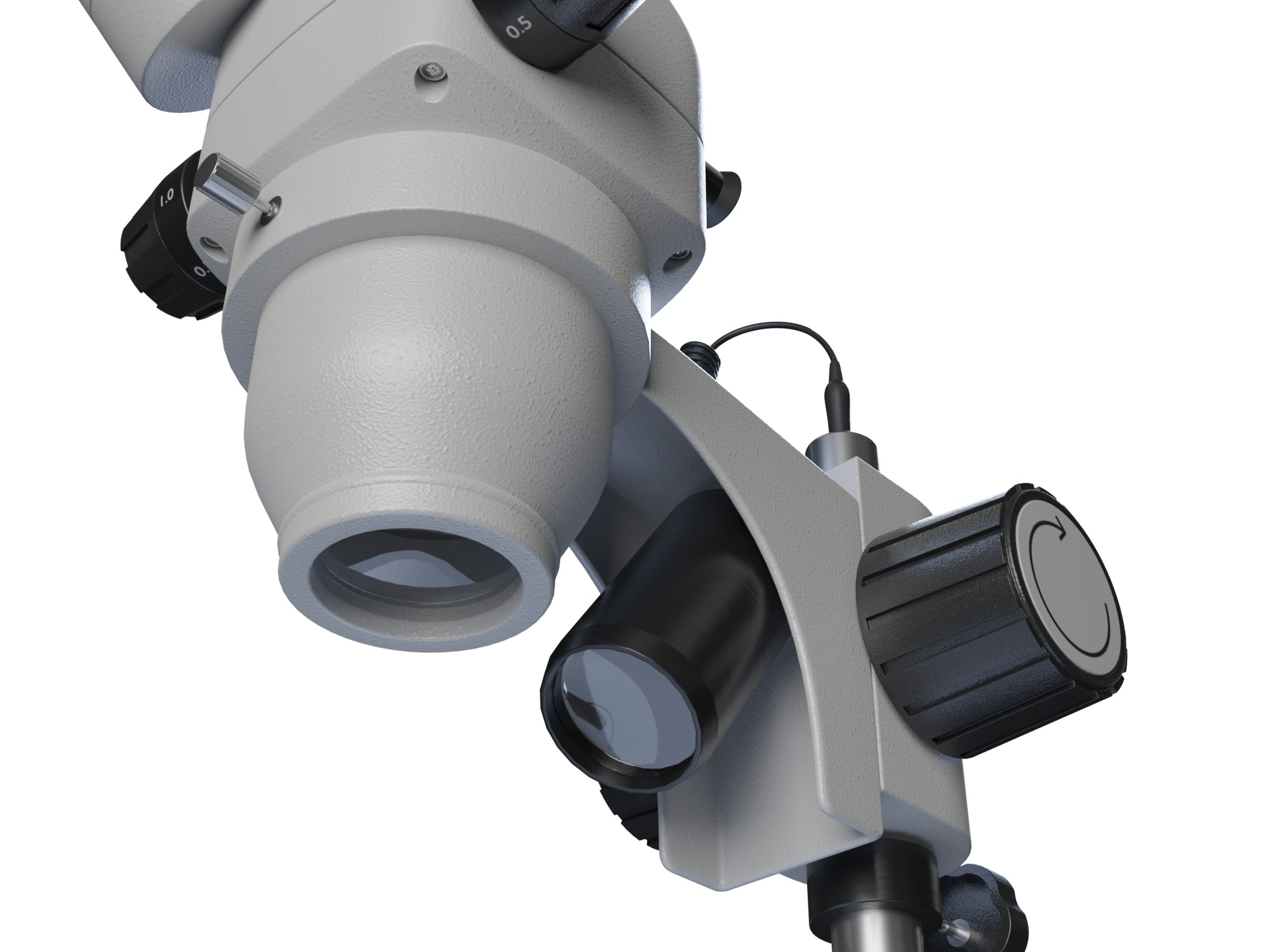 Microscope Low-poly 3D model_6