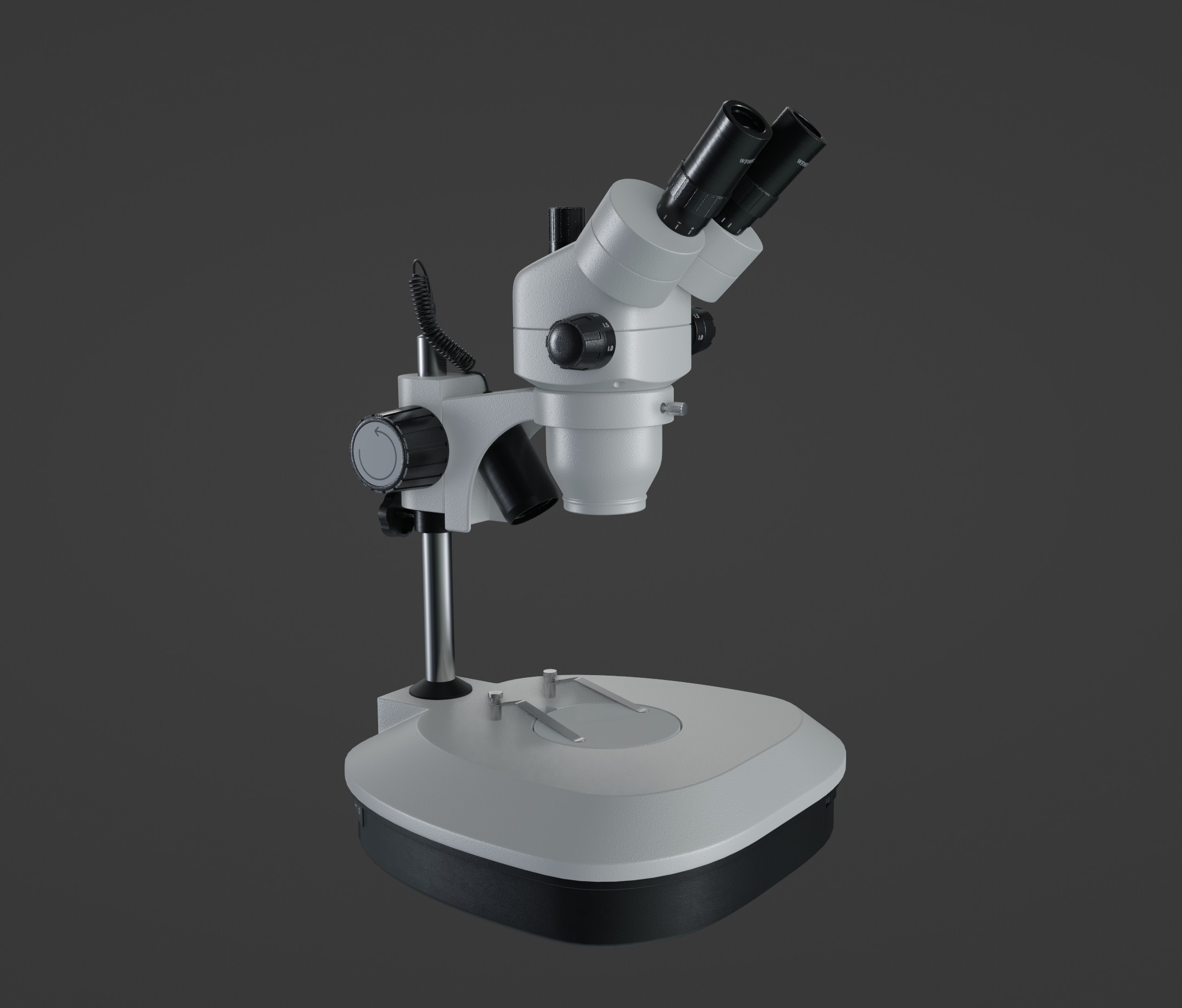 Microscope Low-poly 3D model_17