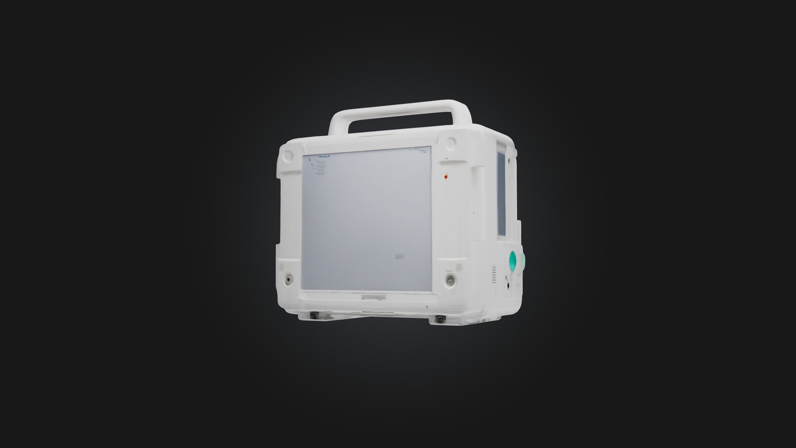 Medical Monitor Low-poly 3D model_7