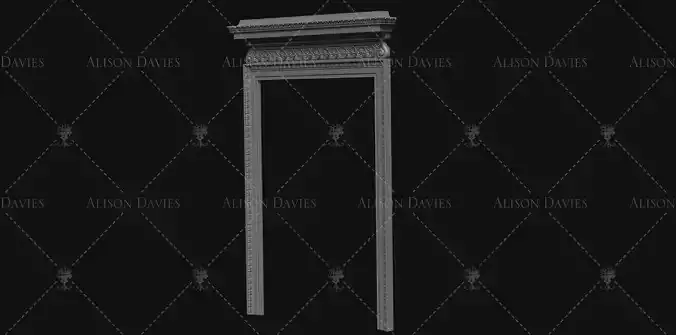 Door Pediment and Surround 3D print model 3D print model