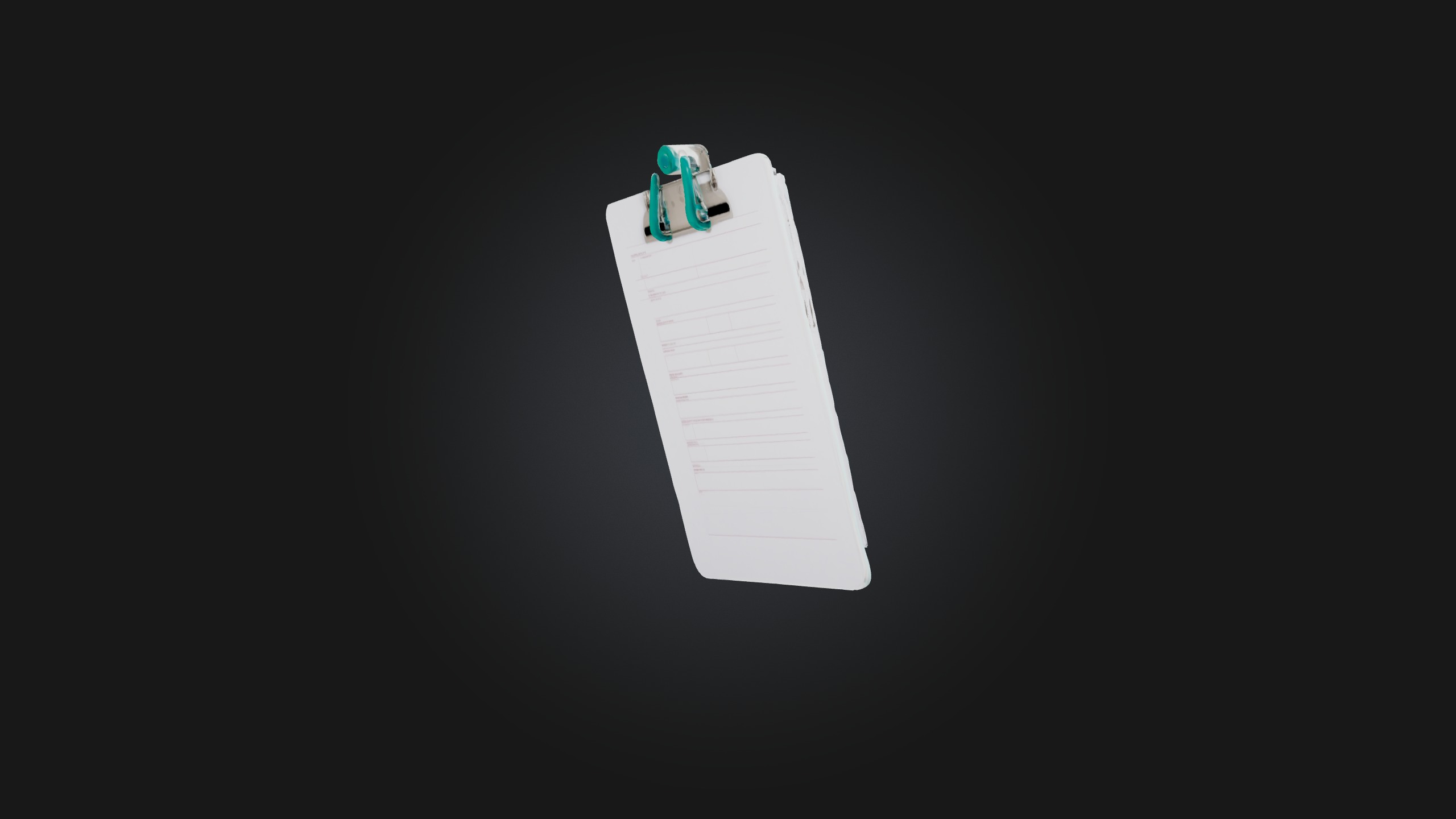 Medical Clipboard Low-poly 3D model_6