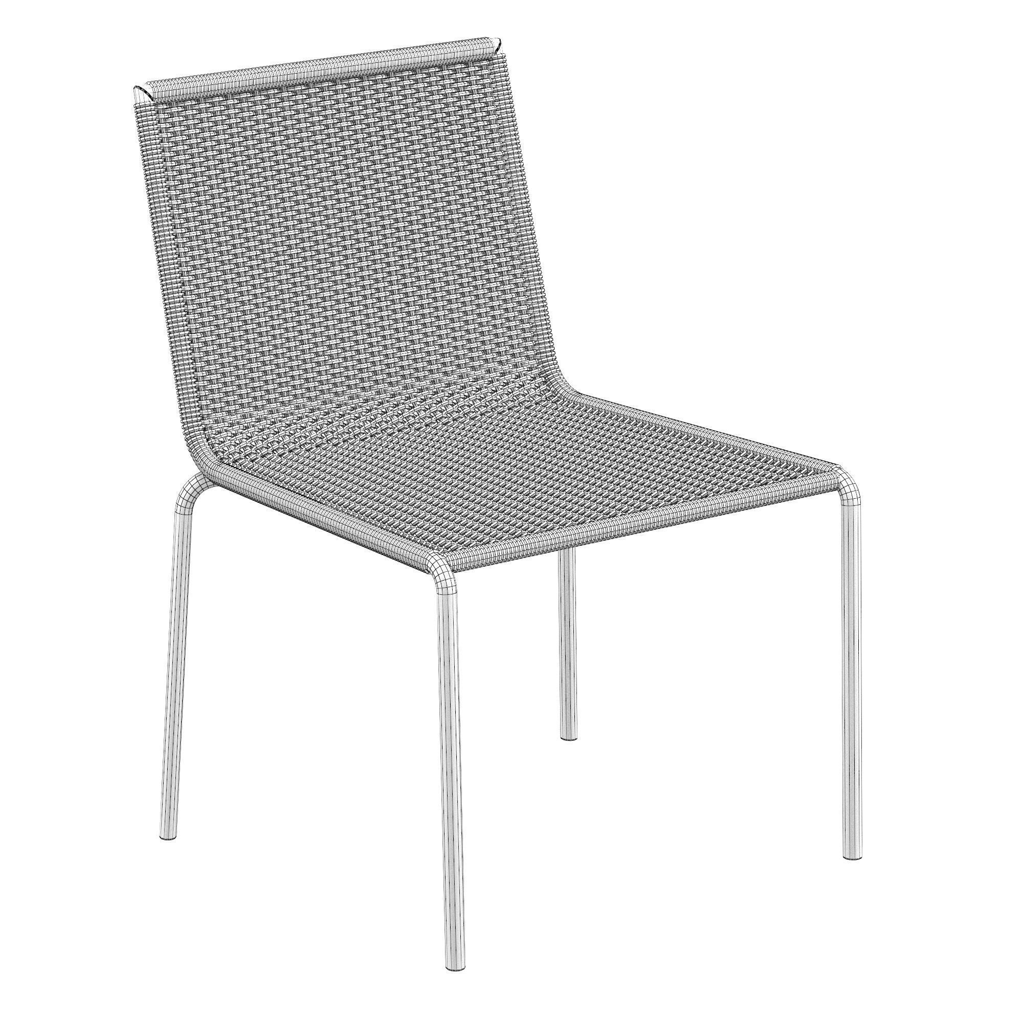 Nix Dining Chair PALISSADE CONE table 3D model_3