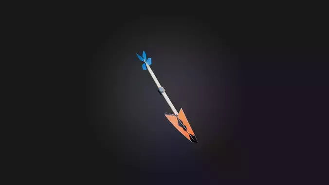Makeshift arrow Low-poly 3D model