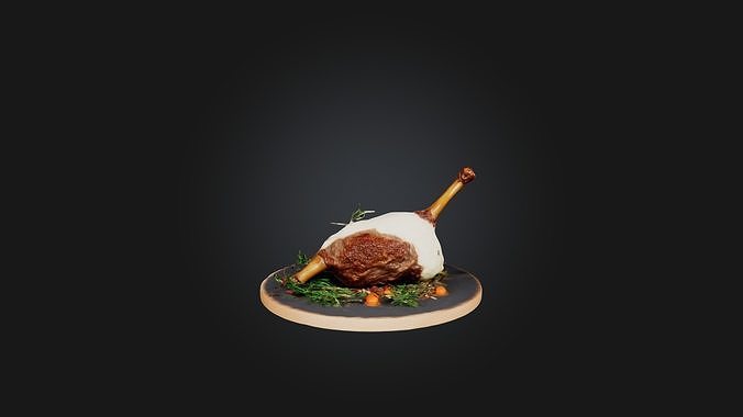 Lamb Shank Model Low-poly 3D model 4
