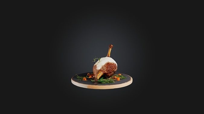 Lamb Shank Model Low-poly 3D model 7