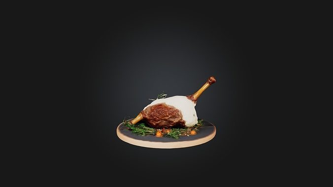 Lamb Shank Model Low-poly 3D model 2