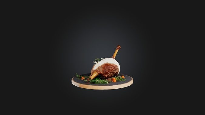 Lamb Shank Model Low-poly 3D model 6