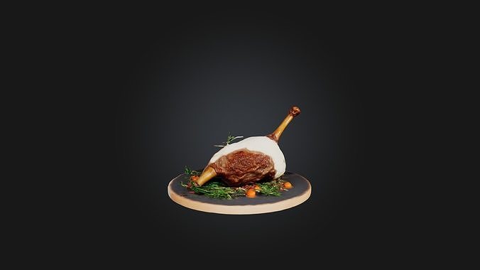 Lamb Shank Model Low-poly 3D model 5