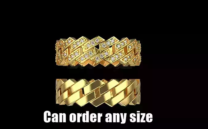 Cuban chain  ring  model Z1317