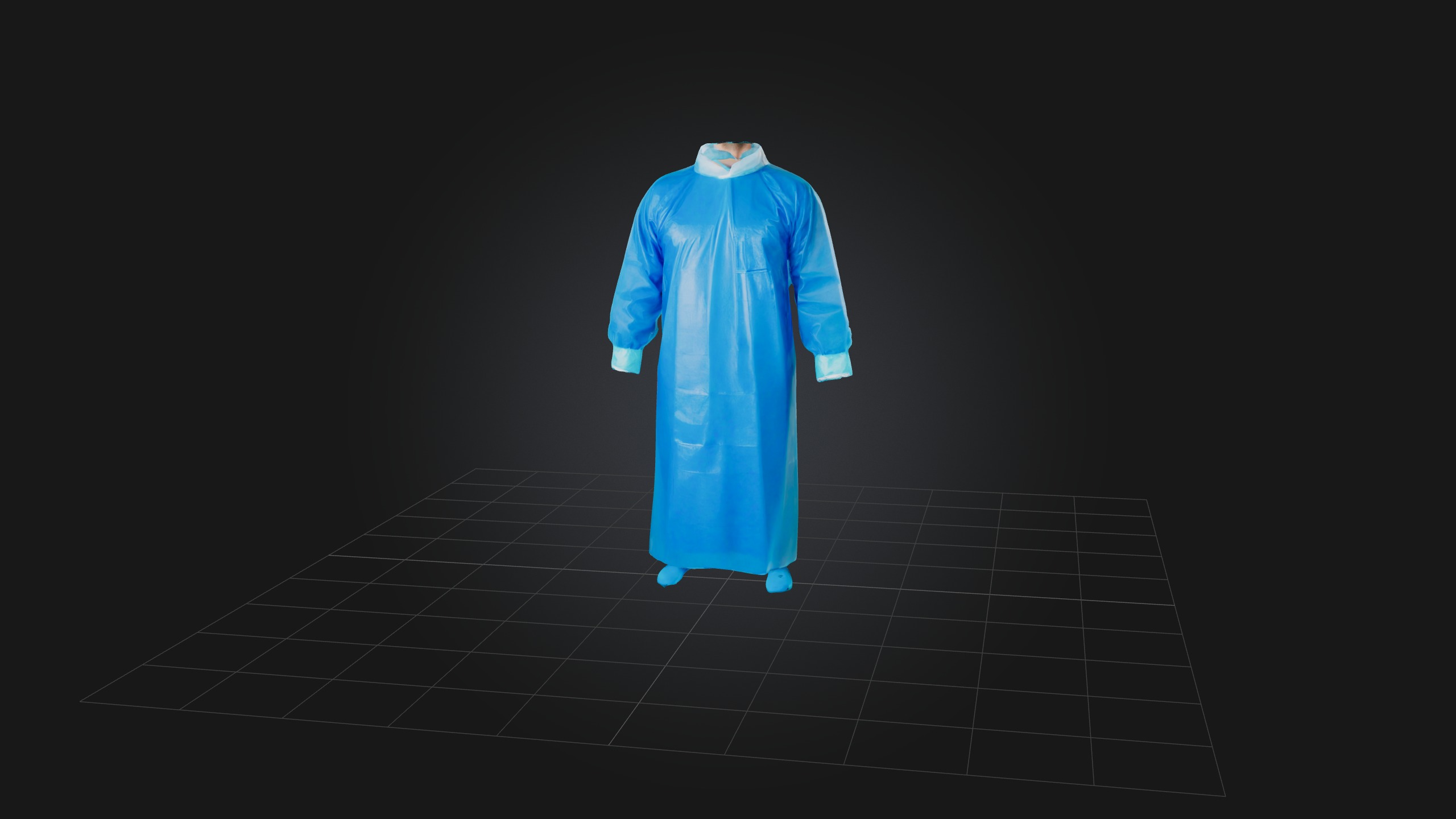 Isolation Gown Low-poly 3D model_1