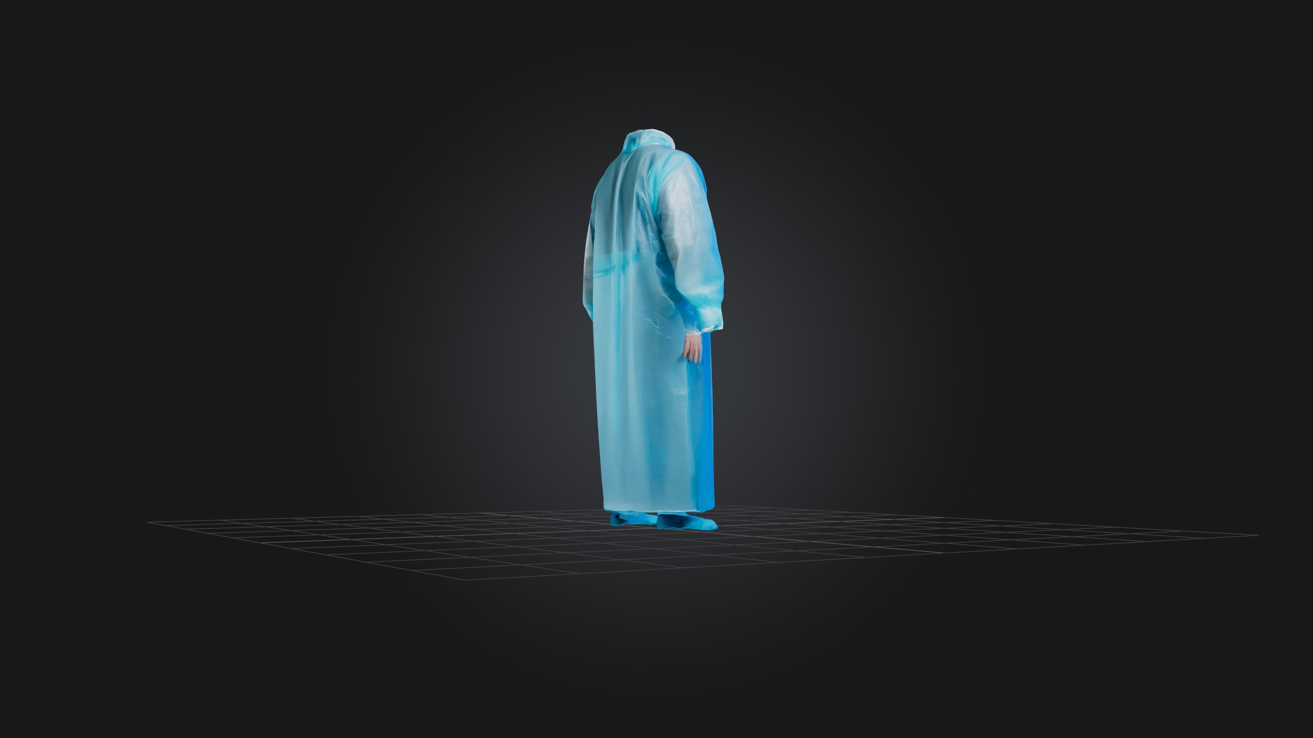 Isolation Gown Low-poly 3D model_6
