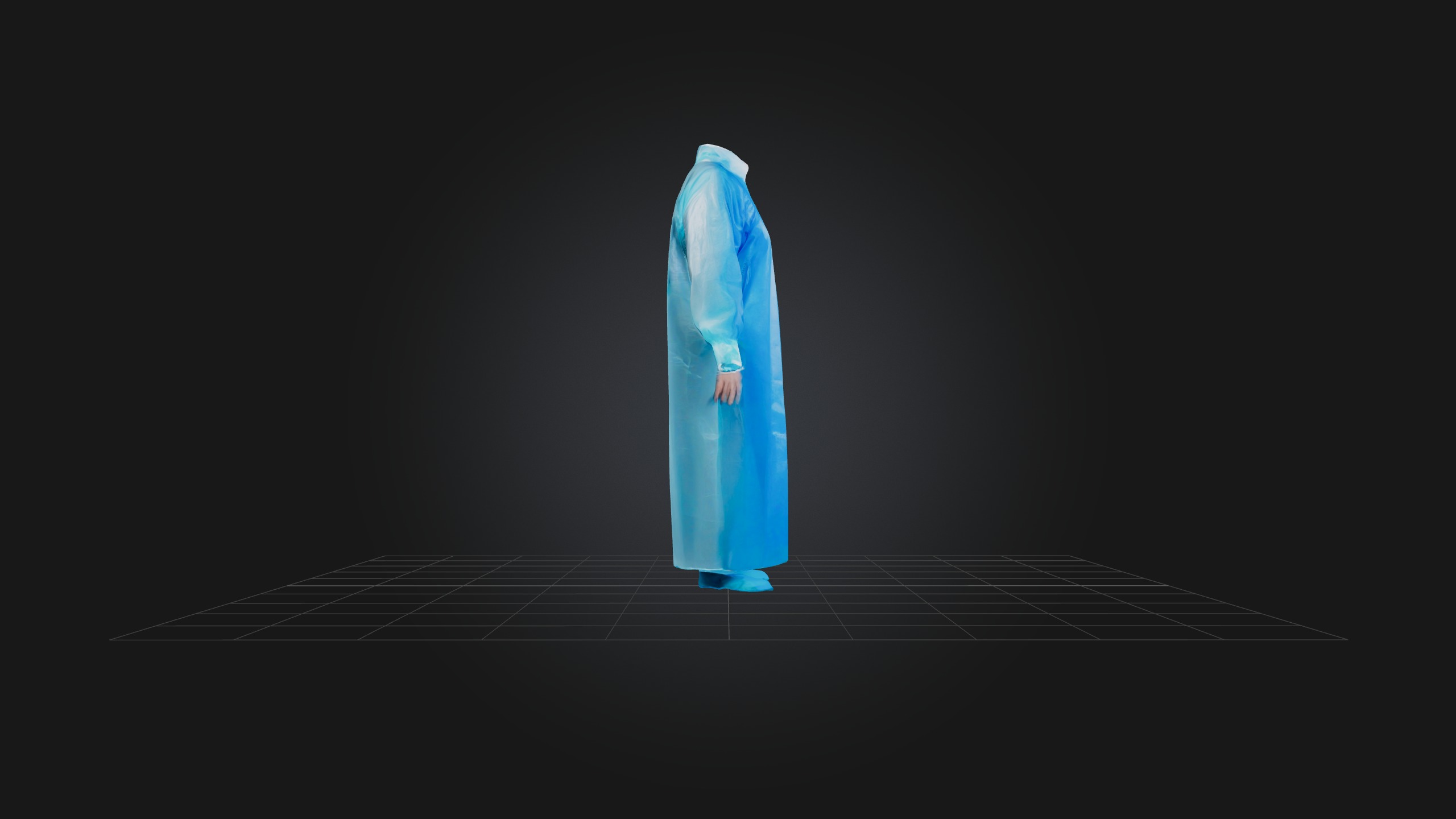 Isolation Gown Low-poly 3D model_5