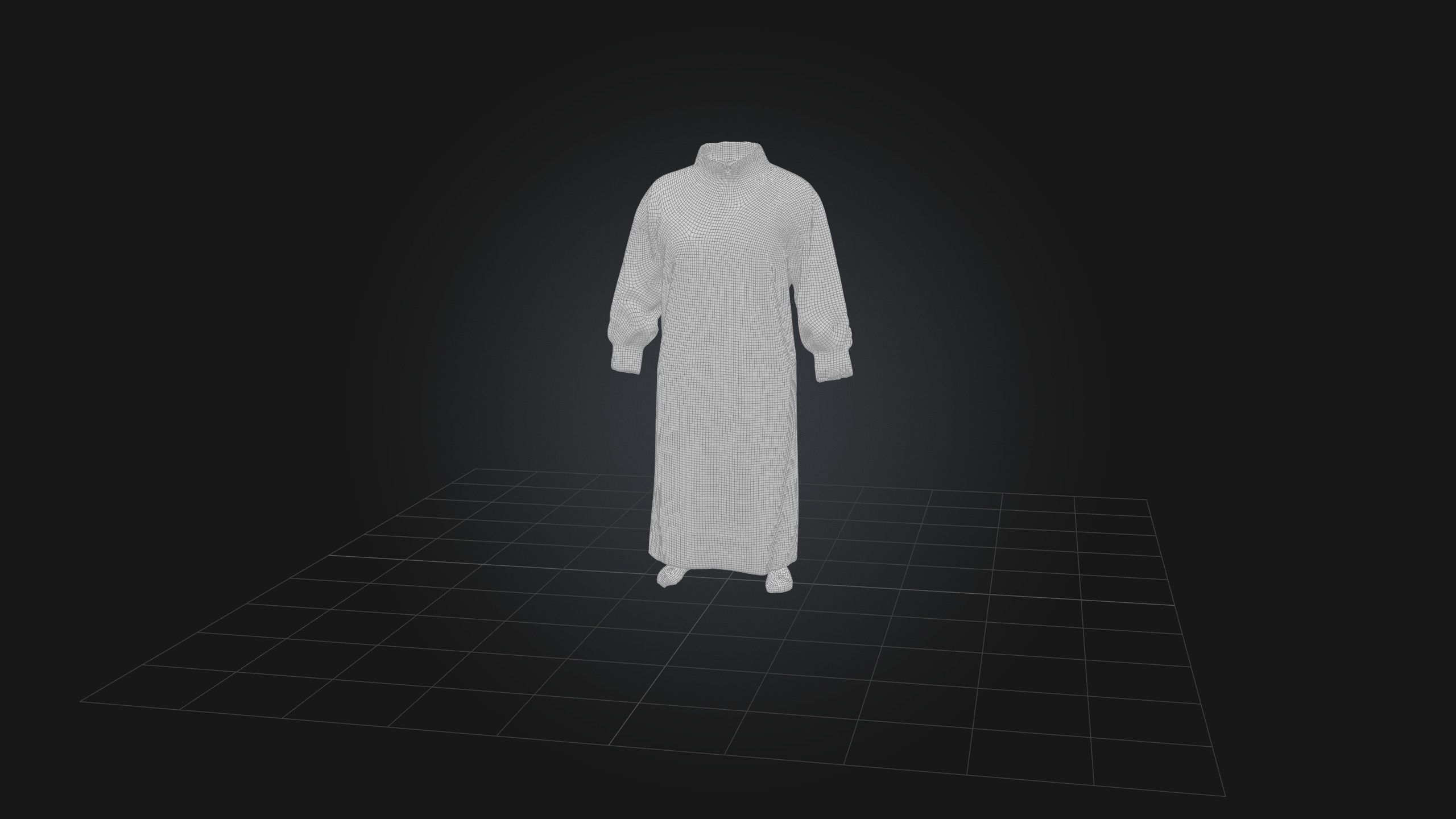 Isolation Gown Low-poly 3D model_2
