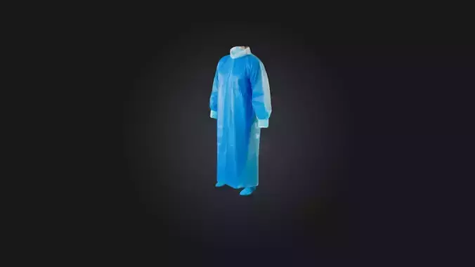 Isolation Gown Low-poly 3D model
