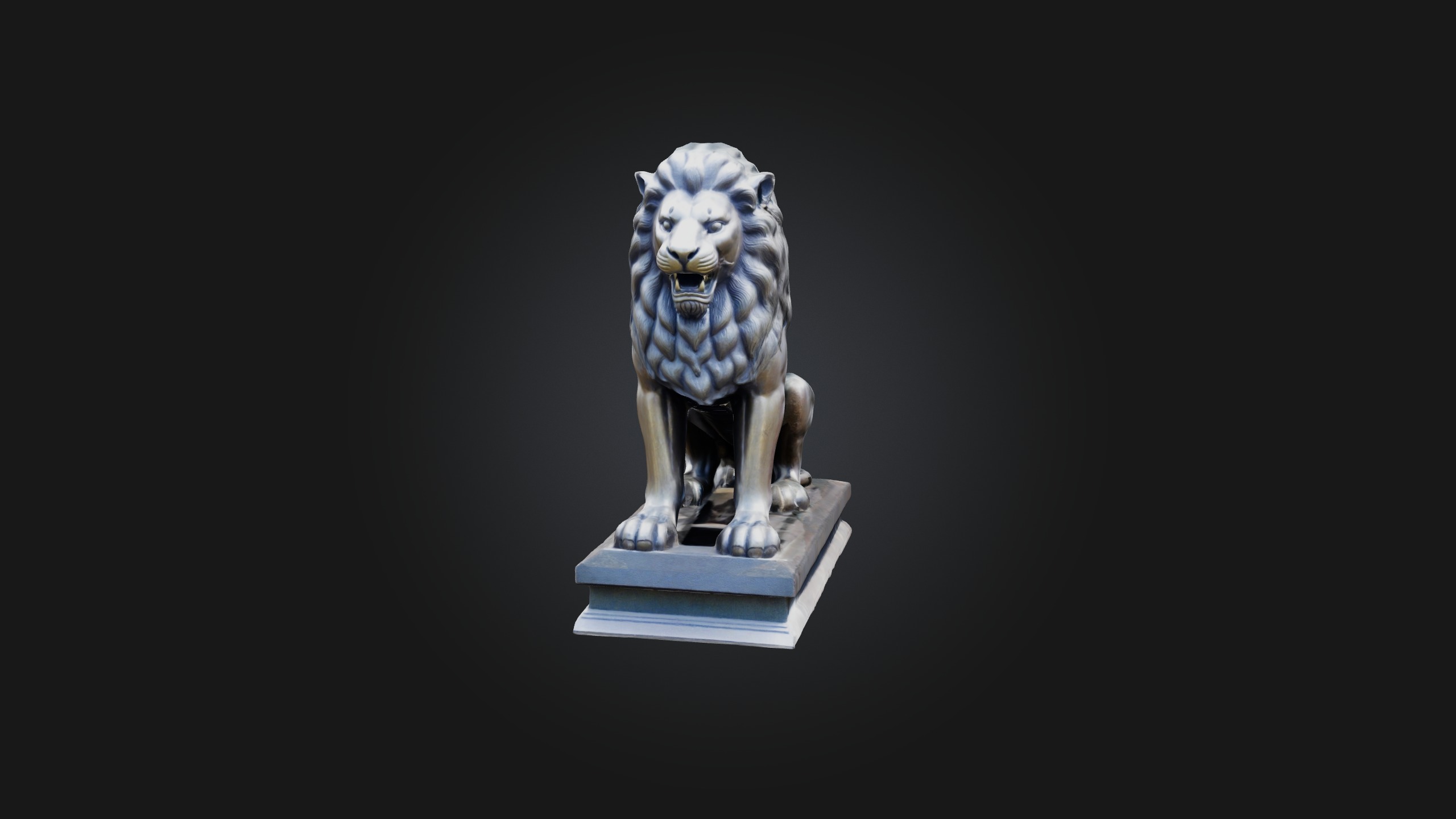 Iron Lion Low-poly 3D model_2