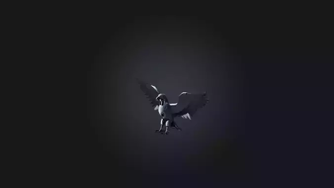 Iron Eagle Low-poly 3D model Iron Eagle Low-poly 3D model