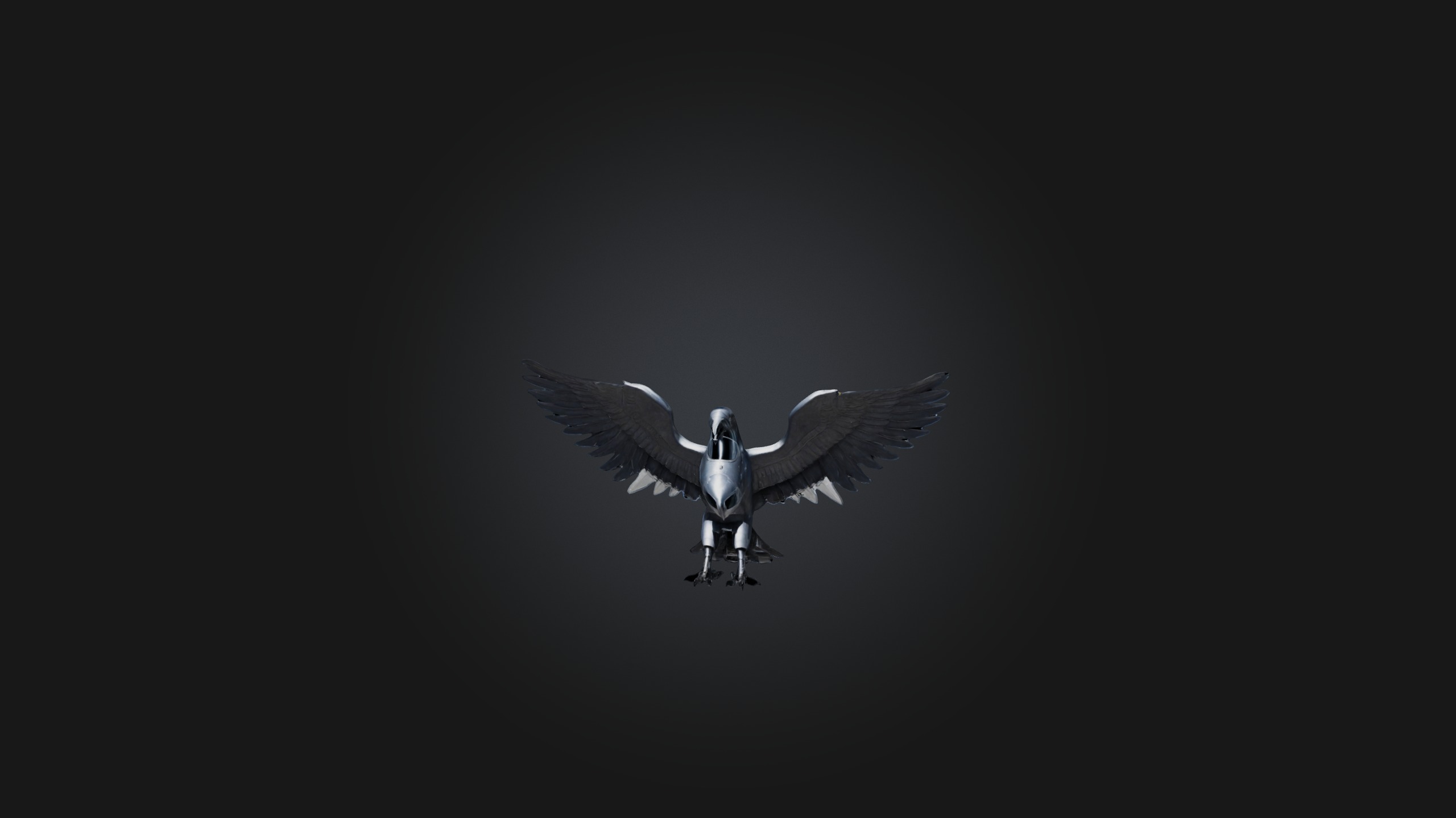 Iron Eagle Low-poly 3D model_1