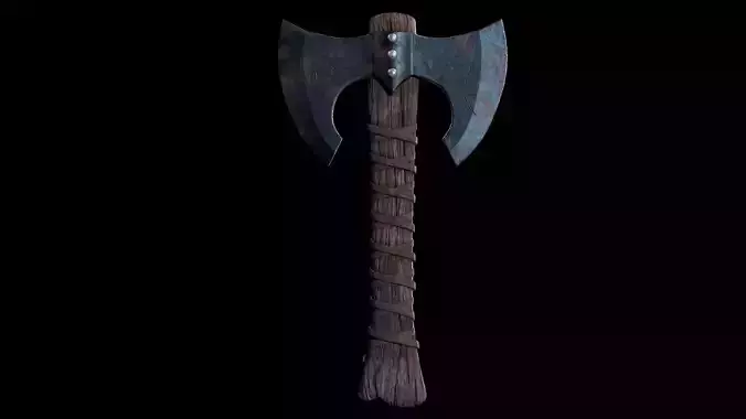 Damaged Worn-Down Medieval Axe