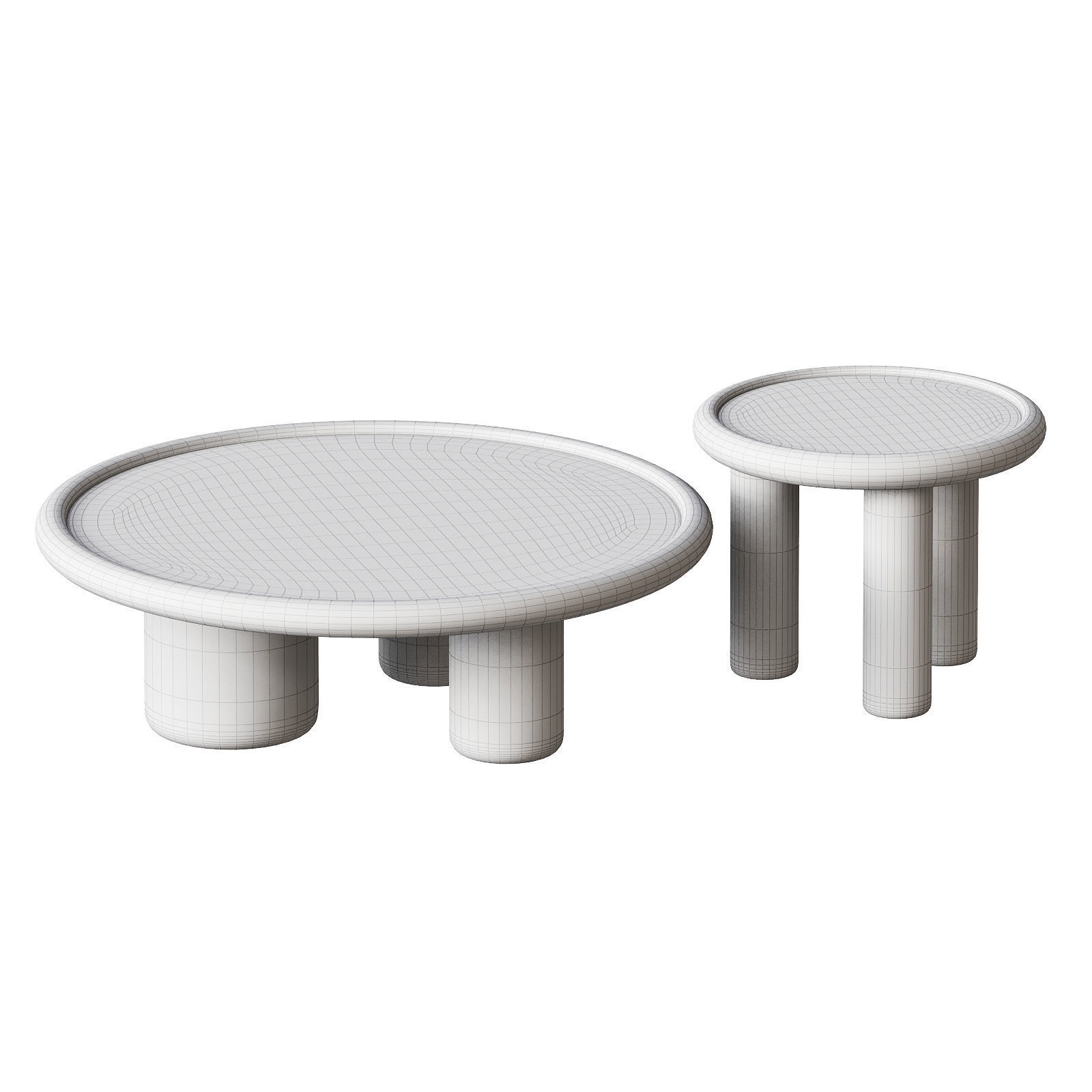 Pluto Coffee Table Set 3D model_3