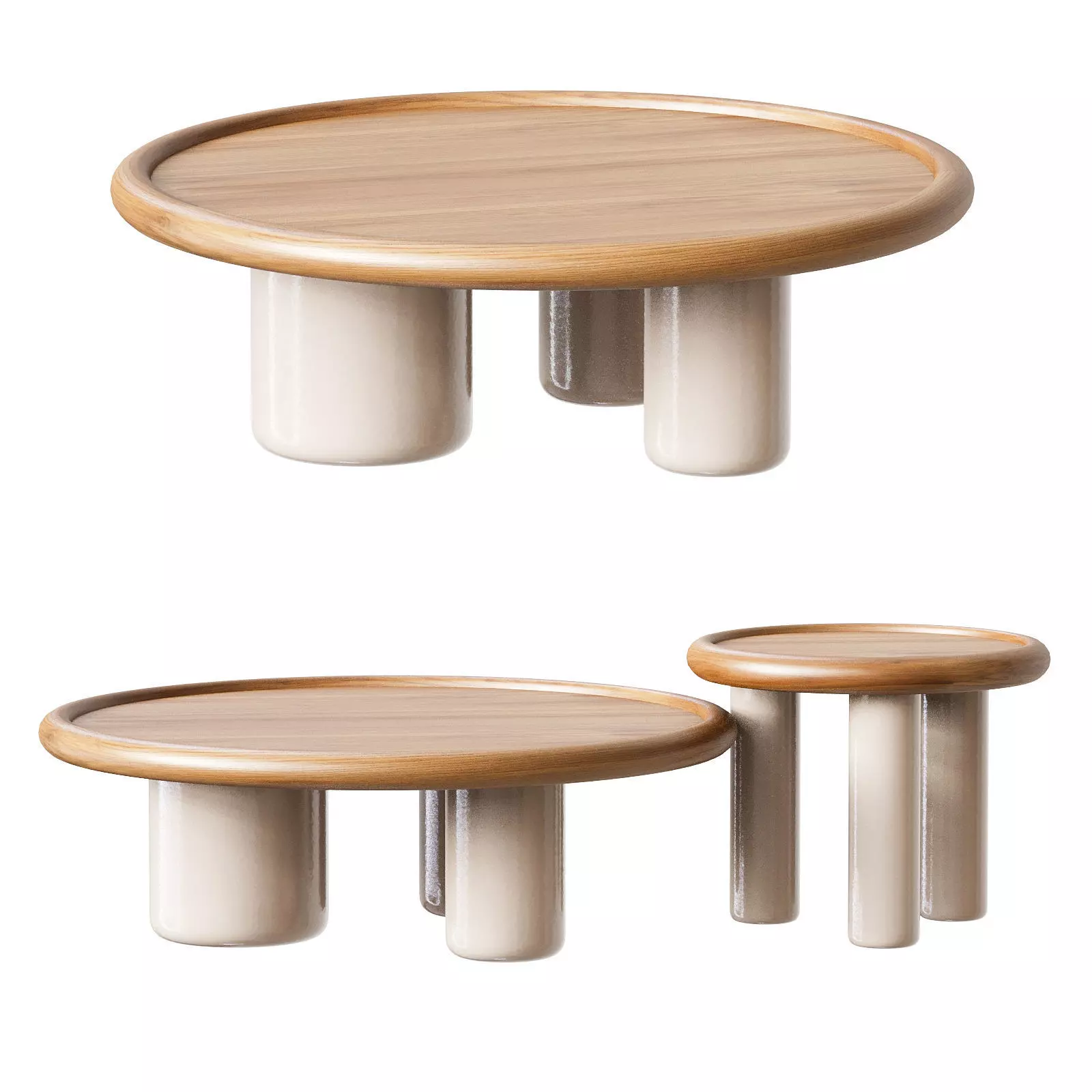 Pluto Coffee Table Set 3D model_0