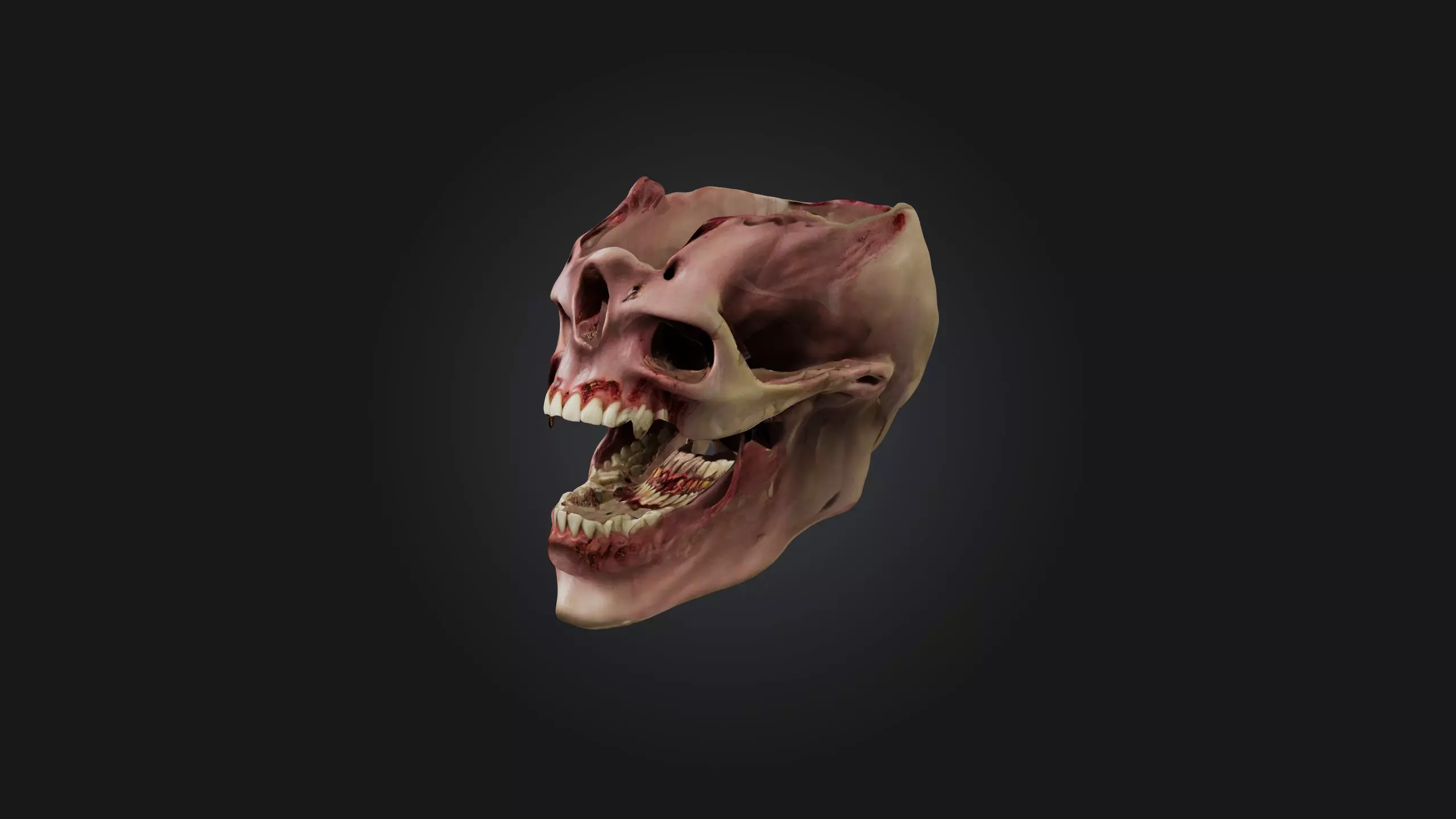 Infected Jaw Low-poly 3D model_0