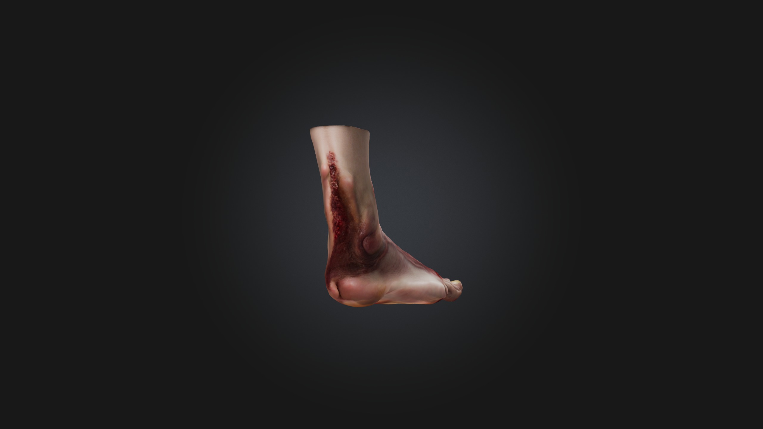Infected Foot Low-poly 3D model_7