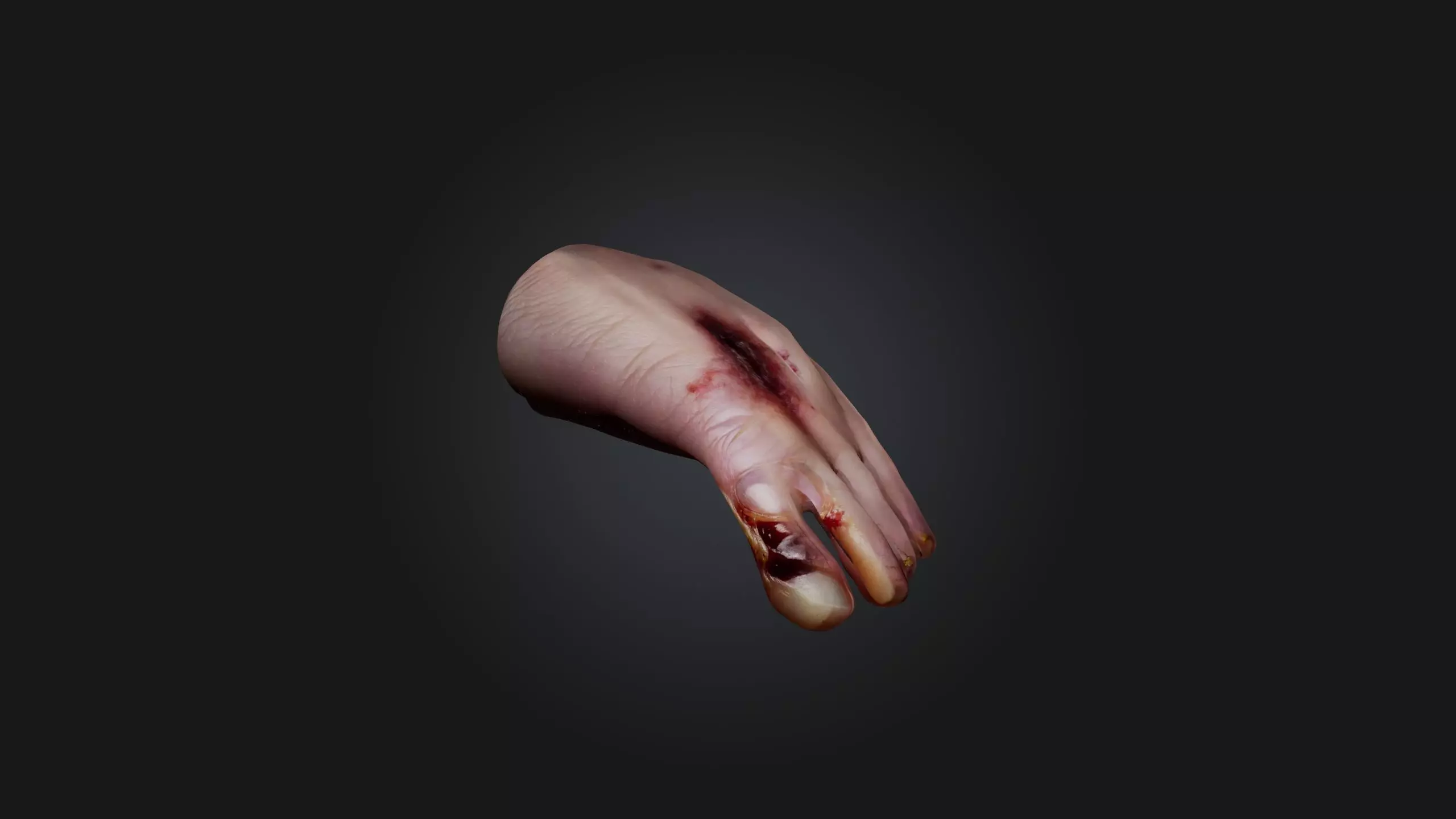 Infected Finger Low-poly 3D model_0