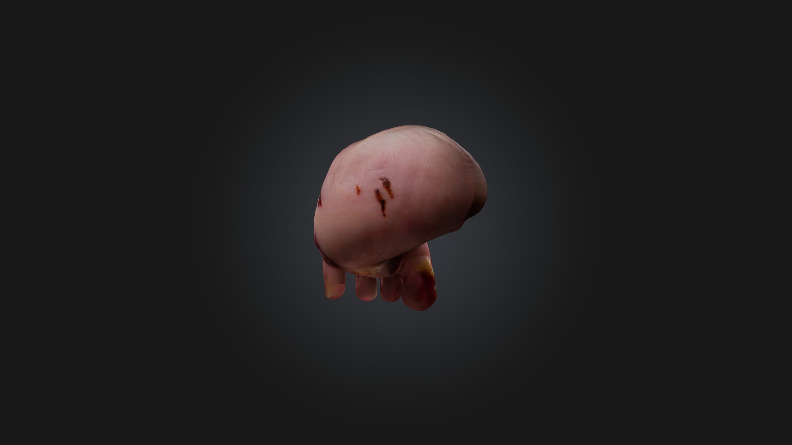 Infected Finger Low-poly 3D model_5