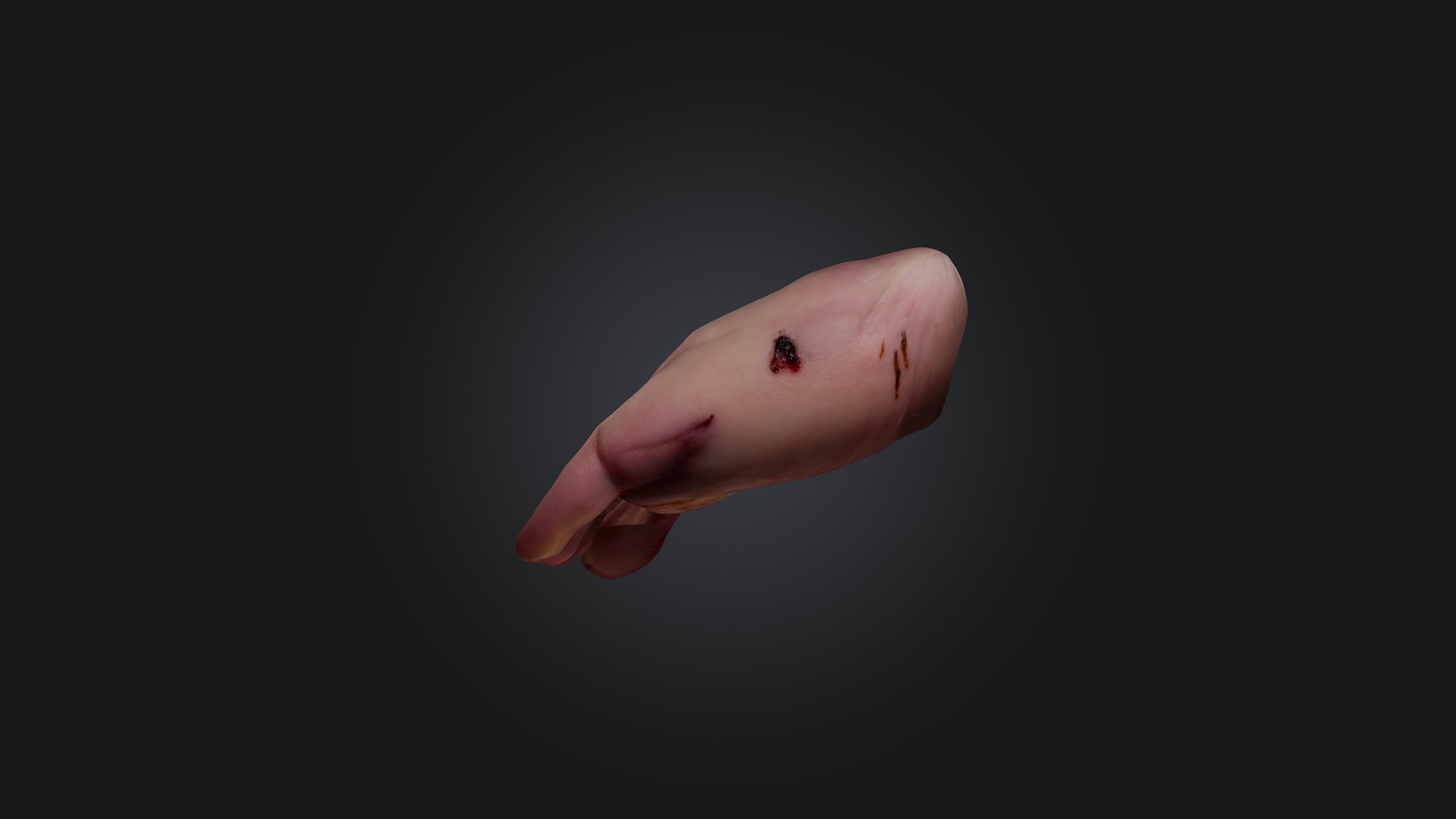 Infected Finger Low-poly 3D model_7