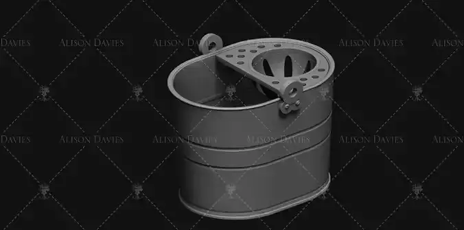 Mop Bucket 3D print model ideal for dollhouse 