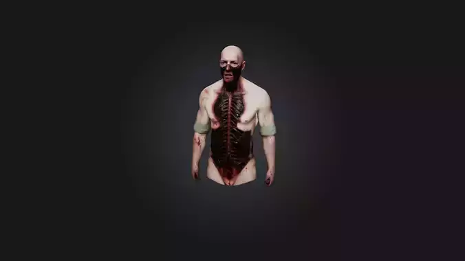 Infected Back Low-poly 3D model