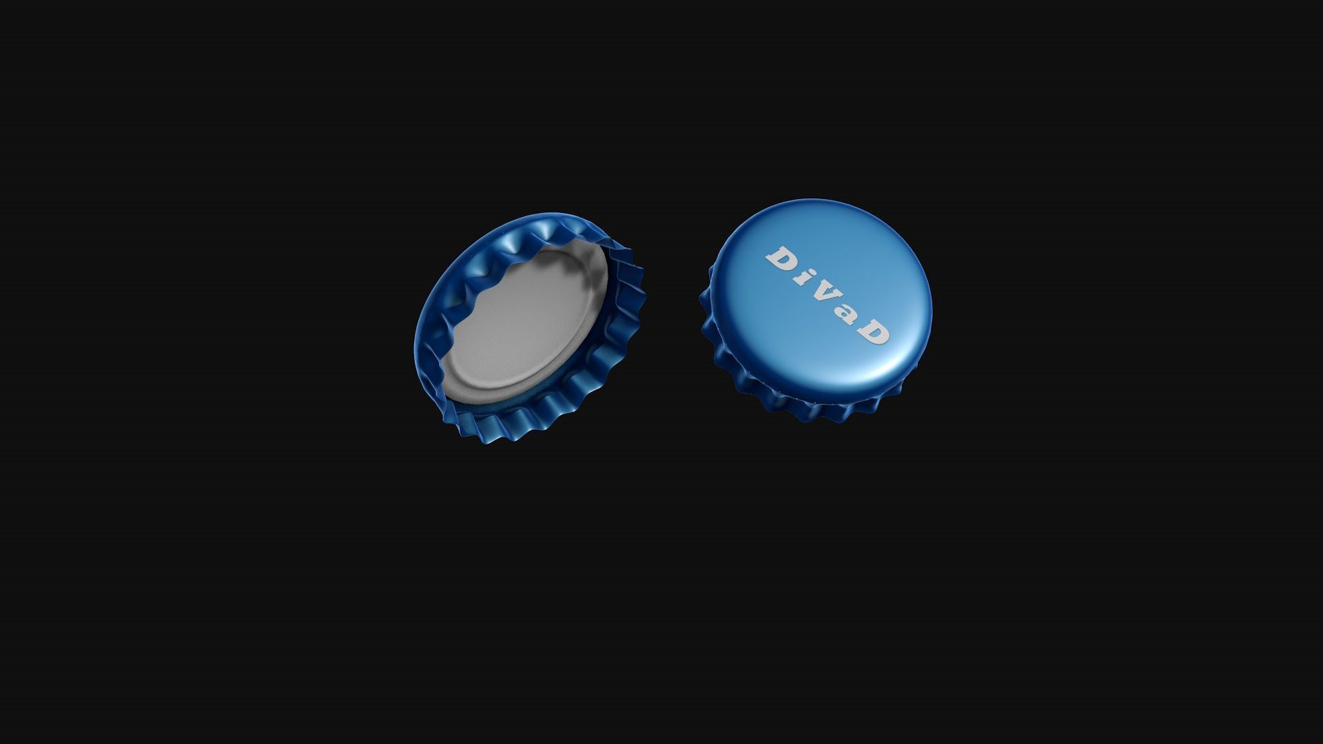 Metal bottle cap 3D model_1