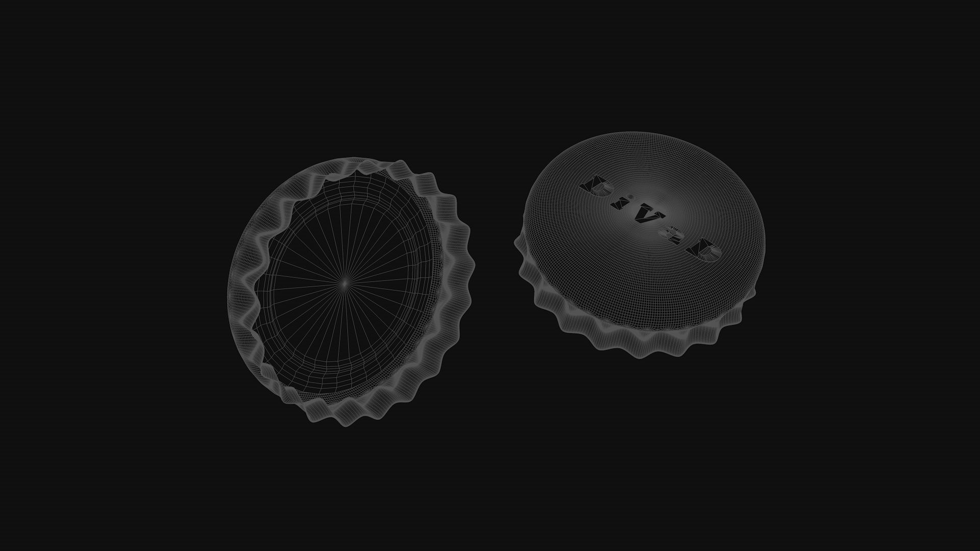 Metal bottle cap 3D model_8