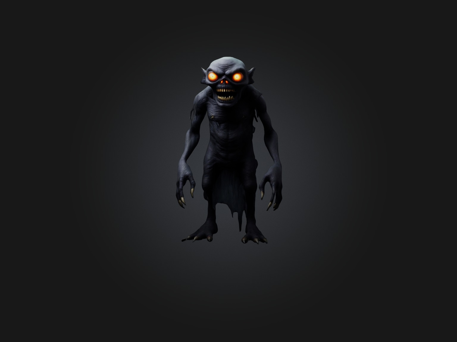 Halloween Monster Low-poly 3D model_3