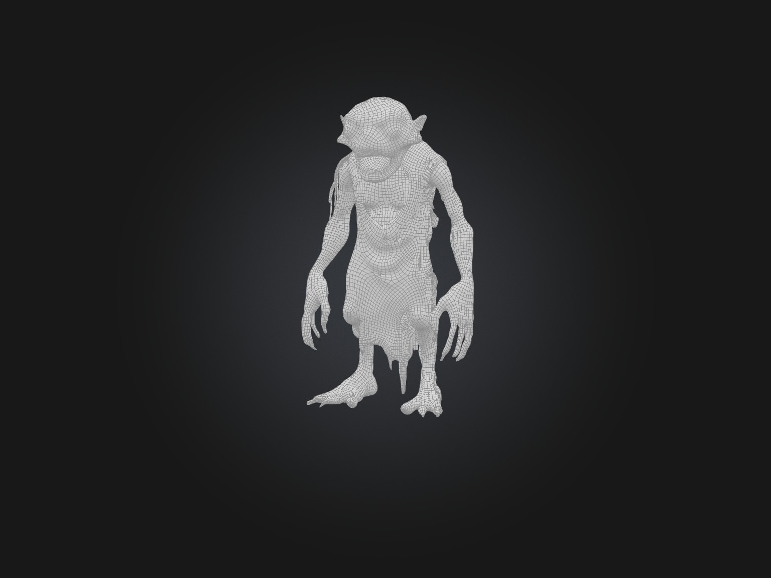 Halloween Monster Low-poly 3D model_2
