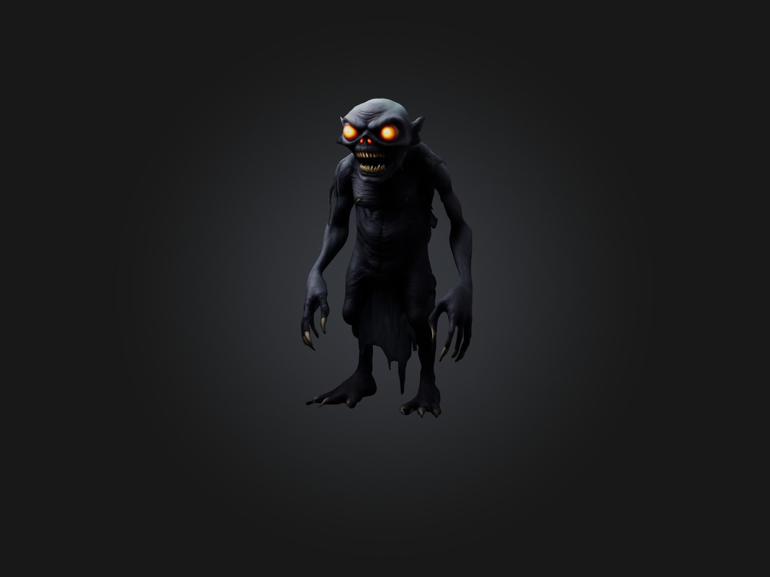 Halloween Monster Low-poly 3D model_1