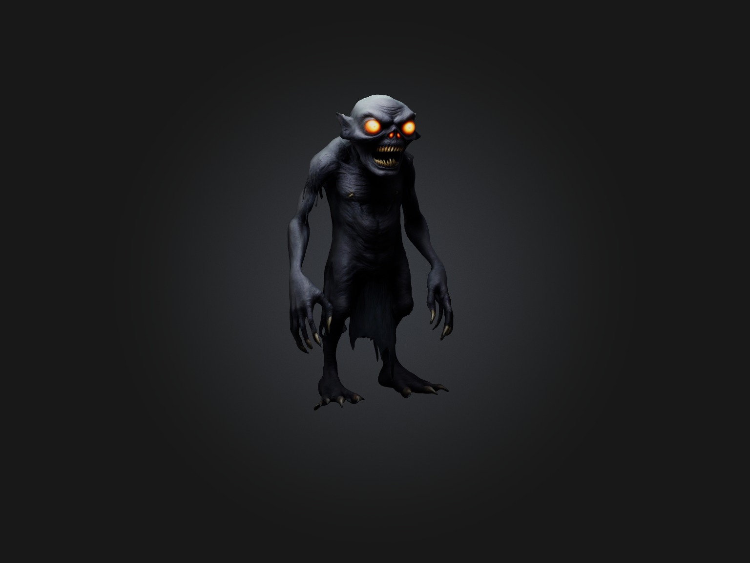 Halloween Monster Low-poly 3D model_5