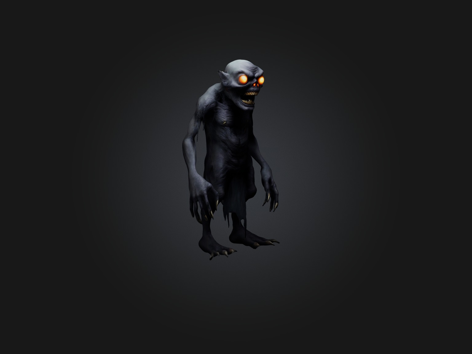 Halloween Monster Low-poly 3D model_6