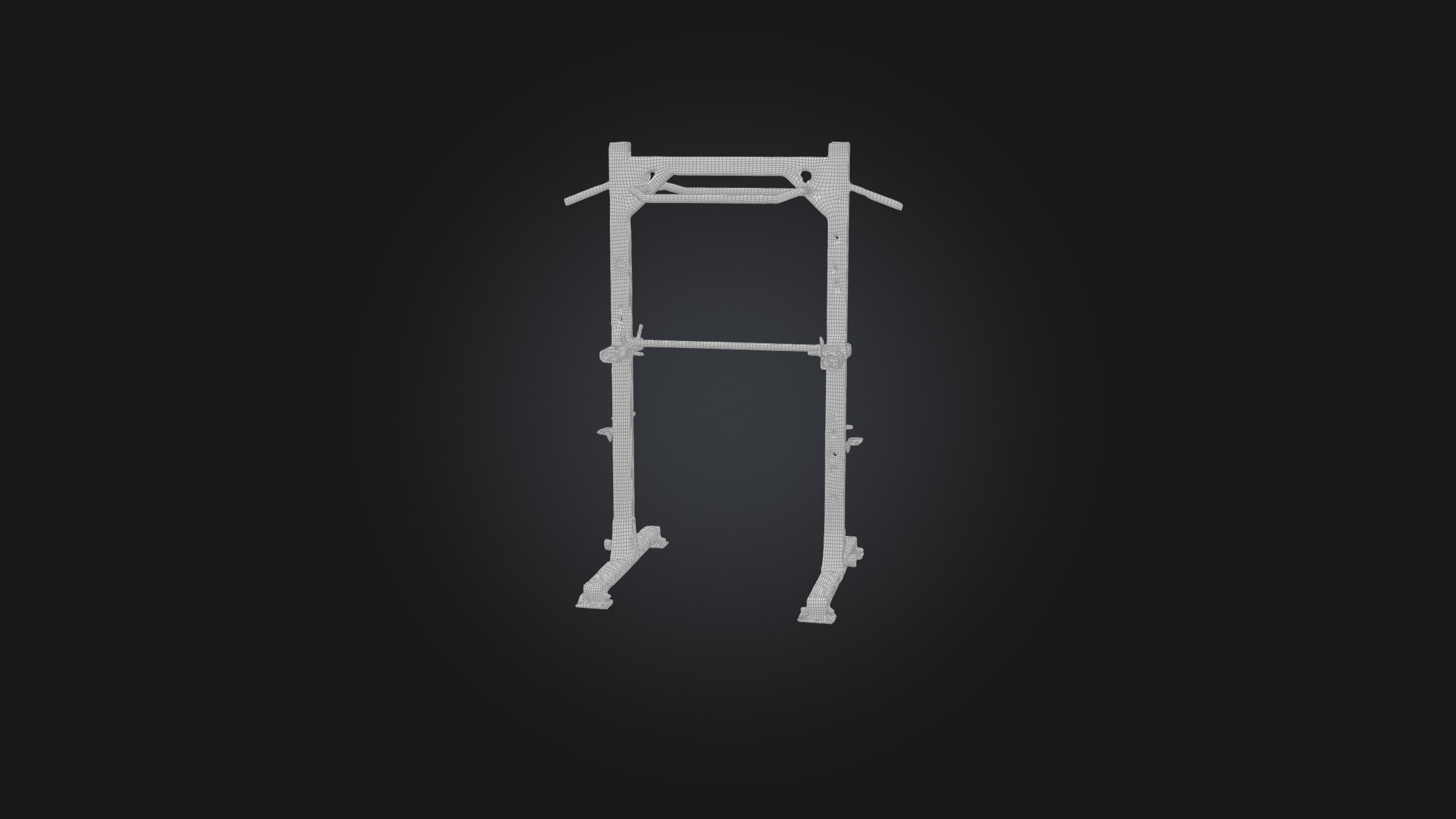 Half Rack Low-poly 3D model_2