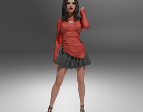 blockout character female free VR / AR / low-poly 3D model | CGTrader